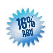 Blueberry 16 percent alcohol by volume sticker small