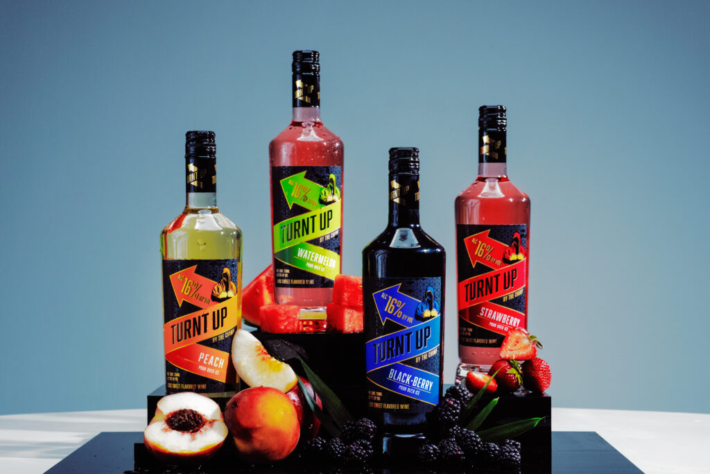 Turnt Up by the Champ's fruit flavored wine selection